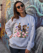 Load image into Gallery viewer, German Wirehaired Pointer With Peonies Gift For Dog Lovers Sweatshirt