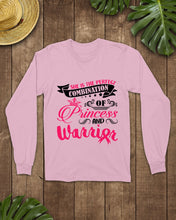 Load image into Gallery viewer, Princess And Warrior Breast Cancer Awareness Special Custom Design Unisex Long Sleeve