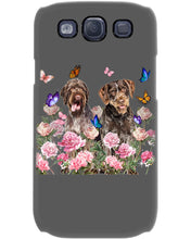 Load image into Gallery viewer, German Wirehaired Pointer With Peonies Gift For Dog Lovers Phone case
