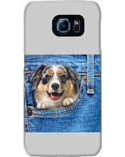 Load image into Gallery viewer, Australian Shepherd In Denim Pocket Gift For Dog Lovers Phone case