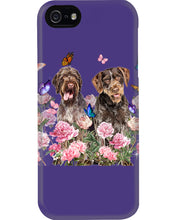 Load image into Gallery viewer, German Wirehaired Pointer With Peonies Gift For Dog Lovers Phone case