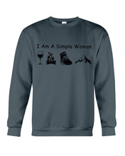 Load image into Gallery viewer, Simple Woman Loves Wine Camping Shoes And Climbing Sweatshirt