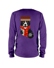 Load image into Gallery viewer, Santa Border Collie In Stock Gift For Dog Lovers Unisex Long Sleeve