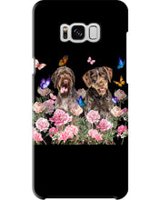 Load image into Gallery viewer, German Wirehaired Pointer With Peonies Gift For Dog Lovers Phone case