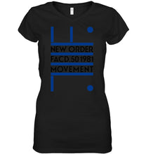 Load image into Gallery viewer, New Order Facd 501981 Movement Simple Unique Custom Design Ladies V-Neck