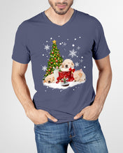 Load image into Gallery viewer, Funny Golden Retrievers Sleep In Red Boots Gift For Dog Lovers Guys V-Neck
