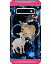 Load image into Gallery viewer, Lovely Phone Case Twinkling Blue Heart Gift For Goat Lovers Phone case