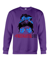 Load image into Gallery viewer, Firefighter Make You Life Safe Lady With Blue Ribbonhead Gift For Women Sweatshirt