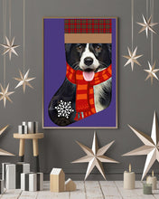 Load image into Gallery viewer, Santa Border Collie In Stock Gift For Dog Lovers Vertical Poster