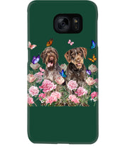 Load image into Gallery viewer, German Wirehaired Pointer With Peonies Gift For Dog Lovers Phone case