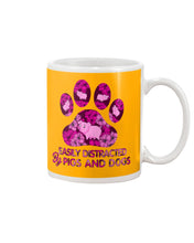 Load image into Gallery viewer, Lovely Phone Case Easily Distracted By Pigs And Dogs Gift For Dog Lovers Mug