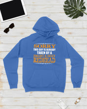 Load image into Gallery viewer, Sorry This Guy Is Already Taken By A Smart And Sexy Redhead Gift For Men Hoodie