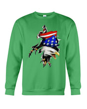 Load image into Gallery viewer, Eagle Giant Scratch USA Flag Gift For Women Sweatshirt