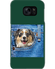 Load image into Gallery viewer, Australian Shepherd In Denim Pocket Gift For Dog Lovers Phone case