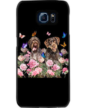 Load image into Gallery viewer, German Wirehaired Pointer With Peonies Gift For Dog Lovers Phone case