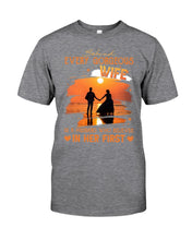 Load image into Gallery viewer, Behind Every Gorgeous Wife Is A Husband Who Believes In Her First Trending Guys Tee