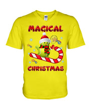 Load image into Gallery viewer, Tennis Players Magical Christmas Snowman Gift For Women Guys V-Neck