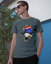 Load image into Gallery viewer, Eagle Giant Scratch USA Flag Gift For Women Guys Tee