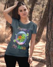 Load image into Gallery viewer, Vintage Funny Stay Out Of My Bubble Gift For Turtle Lovers Ladies Tee