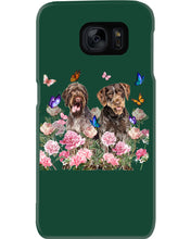 Load image into Gallery viewer, German Wirehaired Pointer With Peonies Gift For Dog Lovers Phone case