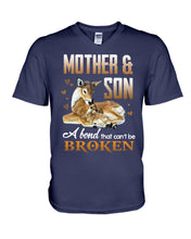 Load image into Gallery viewer, Mother And Son A Bond That Can't Be Broken Guys V-Neck