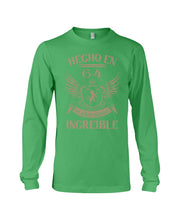 Load image into Gallery viewer, Hecho En 64 56 Anos Siendo Increible Special Custom Design Unisex Long Sleeve