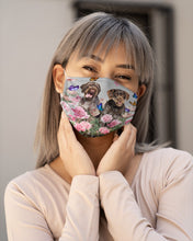 Load image into Gallery viewer, German Wirehaired Pointer With Peonies Gift For Dog Lovers Cloth Face Mask