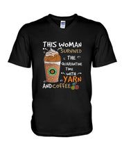 Load image into Gallery viewer, The Quarantine Time With Yarn And Coffee Gift For Women Guys V-Neck