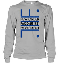 Load image into Gallery viewer, New Order Facd 501981 Movement Simple Unique Custom Design Unisex Long Sleeve