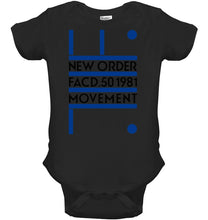 Load image into Gallery viewer, New Order Facd 501981 Movement Simple Unique Custom Design Baby Onesie