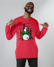 Load image into Gallery viewer, Funny Cat Playing Drums Great Gift For Cat Lovers Unisex Long Sleeve