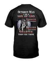 Load image into Gallery viewer, October Man Son Of God Birthday Meaningful Gift For Men Guys Tee
