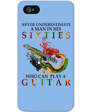 Load image into Gallery viewer, Never Underestimate A 60 Year Old Man Can Play A Guitar Phone case