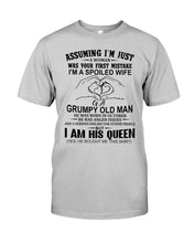 Load image into Gallery viewer, A Spoiled Wife Of An October Grumpy Old Man Birthday Meaningful Gift Guys Tee