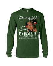 Load image into Gallery viewer, Betty Boop February Girl Living My Best Life Birthday Meaningful Gift Unisex Long Sleeve