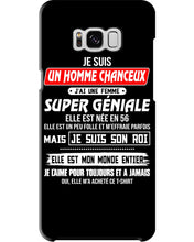 Load image into Gallery viewer, Je Suis Un Homme Chanceux J'ai Line Femme Custom Design Je Suis Son Roi Phone case
