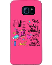 Load image into Gallery viewer, She Works Willingly With Her Hands Gift For Sew Lovers Phone case