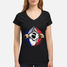 Load image into Gallery viewer, Corse Super Hero Flag Patriot Gift For Men Ladies V-Neck