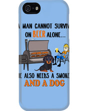 Load image into Gallery viewer, A Man Loves Beer And Dachshund Gift For Dog Lovers Phone case