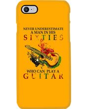 Load image into Gallery viewer, Never Underestimate A 60 Year Old Man Can Play A Guitar Phone case