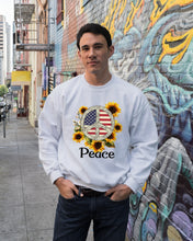 Load image into Gallery viewer, Peace Sign Sunflower Birthday Gift For Girls Sweatshirt