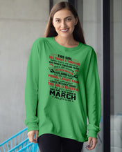 Load image into Gallery viewer, This Girl Has Fought A Thousand This Girl Was Born In March Unisex Long Sleeve