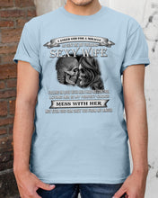 Load image into Gallery viewer, Shes Stubborn Messy And A Brat At Times Black Gift For Husband Guys Tee