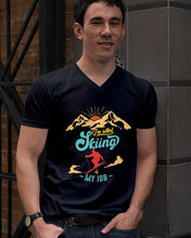 Load image into Gallery viewer, I'm Retired Skiing Is My Job Mountainous Terrain Guys V-Neck