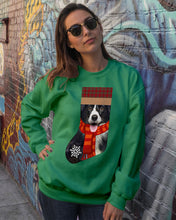 Load image into Gallery viewer, Santa Border Collie In Stock Gift For Dog Lovers Sweatshirt