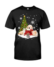 Load image into Gallery viewer, Funny Golden Retrievers Sleep In Red Boots Gift For Dog Lovers Guys Tee