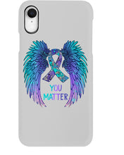 Load image into Gallery viewer, You Matter Ribbon Awareness With Angel Wings Phone case
