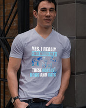 Load image into Gallery viewer, I Do Need All These Horses Dogs And Cats Guys V-Neck