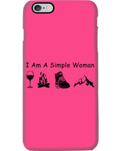 Load image into Gallery viewer, Simple Woman Loves Wine Camping Shoes And Climbing Phone case