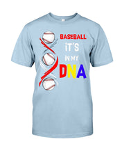Load image into Gallery viewer, Baseball Be My DNA Gift For Sport Lovers Guys Tee